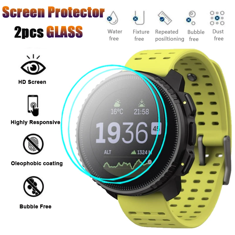 2ШТ HD Прозрачное закаленное стекло для SUUNTO VERTICAL Smartwatch Защитная пленка для экрана SUUNTO VERTICAL Защитное стекло