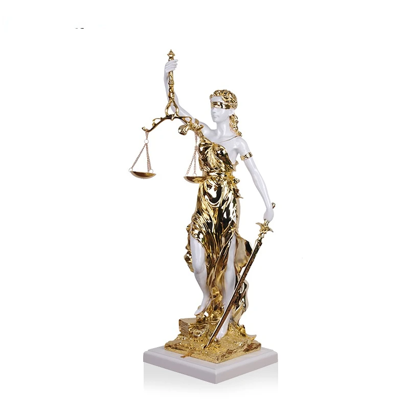 Скульптура богини справедливости Статуя справедливости в офисе юриста Украшение для гостиной