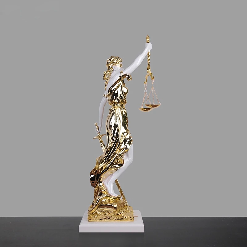 Скульптура богини справедливости Статуя справедливости в офисе юриста Украшение для гостиной