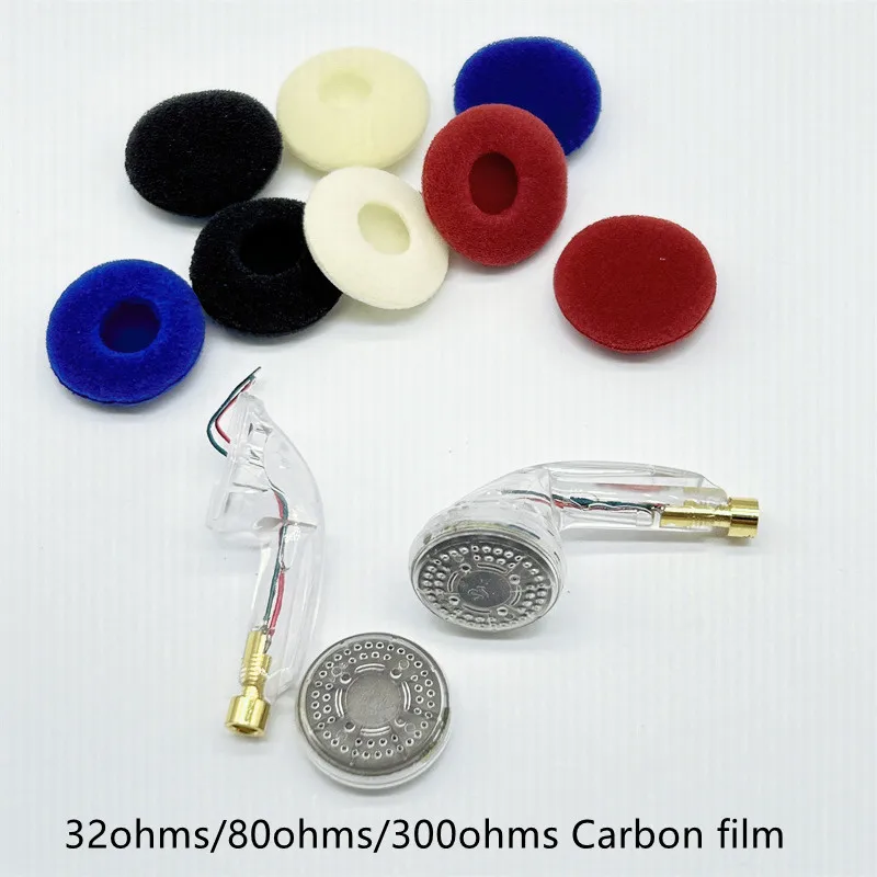 Головка для наушников mmcx, подключаемая самостоятельно (без кабеля), синяя пленка/углеродная пленка/золотая пленка 32 Ом/80 Ом/300 Ом