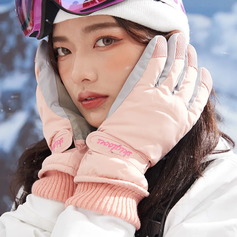 Велосипедные перчатки для городских видов спорта на открытом воздухе, зимние флисовые теплые велосипедные перчатки, непромокаемые лыжные перчатки, пары велосипедных перчаток