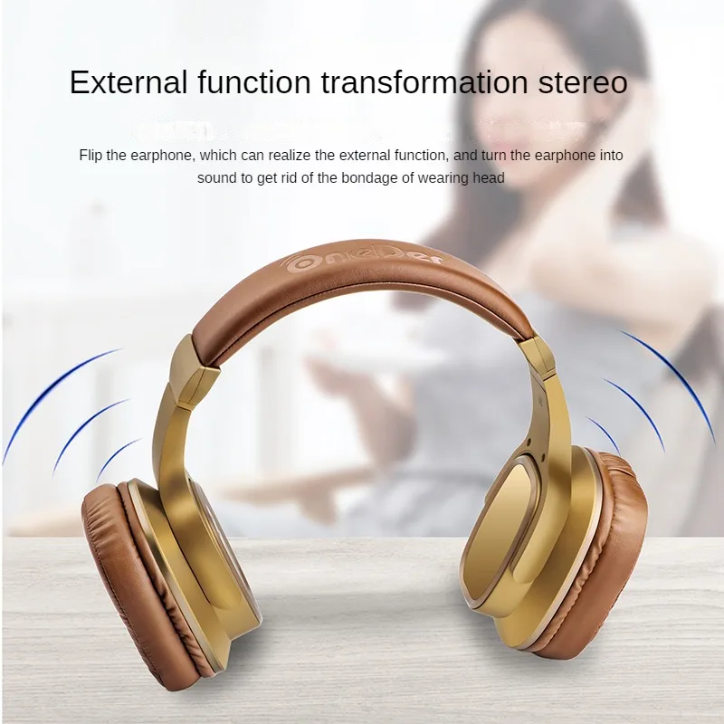 OneDer S2 переворачивается на 180 градусов и вытаскивает Bluetooth-гарнитуру Аудио Наушники, складывает и вставляет Bluetooth-наушники для fm-звонков