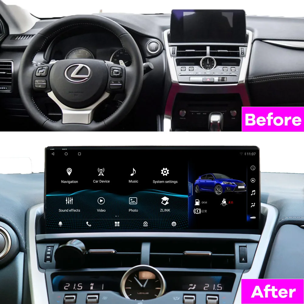 Android 12 Автомобильный Стерео Радио Экран Авторадио GPS Навигация Мультимедийный Плеер Для Lexus NX NX200 NX200T 300H 2014-2020 CarPlay