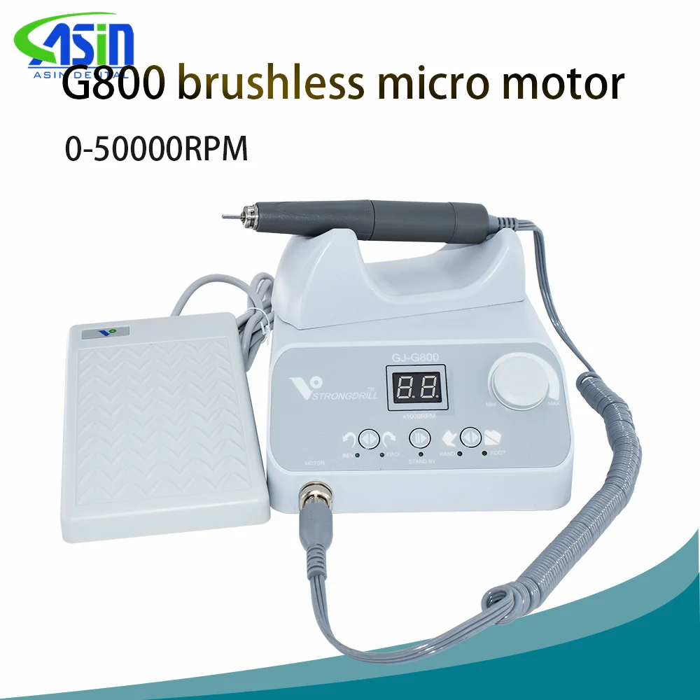 Оборудование для стоматологической лаборатории 50000об/мин Бесщеточный микромотор E Типа С Дрелью Микромотор С набором для полировки зубов G800