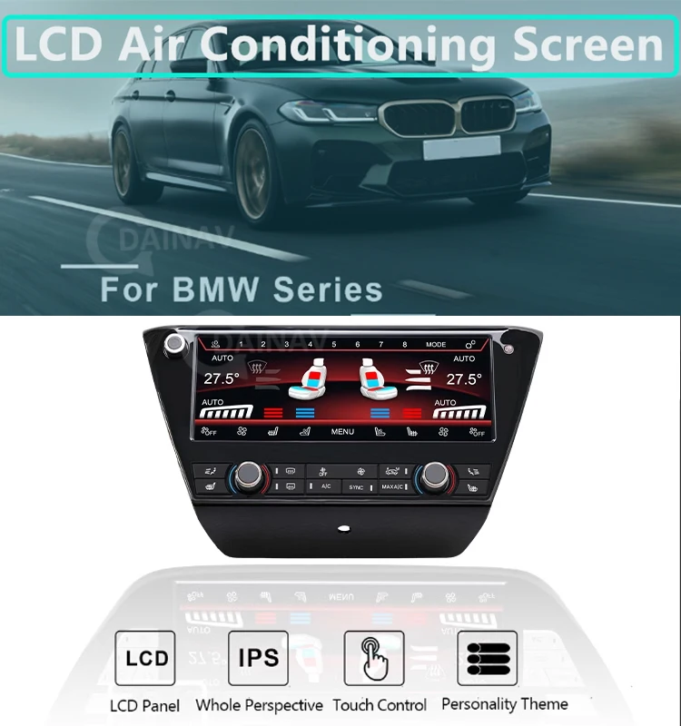 Климатическая панель кондиционера для BMW X1 F48 2016 2017 2018-2022 Панель переменного тока Сенсорный ЖК-экран климат-контроля голосовое управление