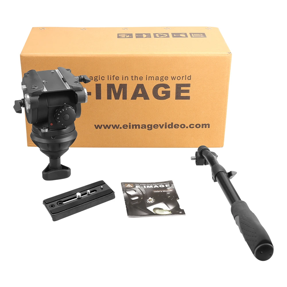 E-IMAGE GH08L 100 мм, Размер чаши, 8 кг, Полезная нагрузка, Жидкостная головка для видео штатива
