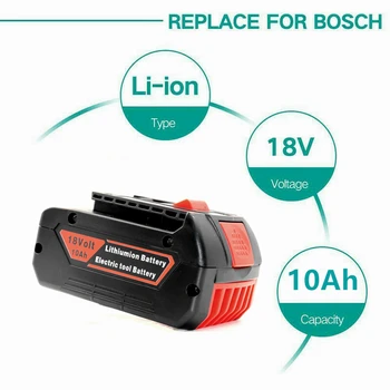 2022 НОВЫЙ Литий-ионный аккумулятор 18V 10A для Резервного Копирования Электроинструмента Bosch 18V 6000 мАч, Портативная Сменная Индикаторная лампа BAT609