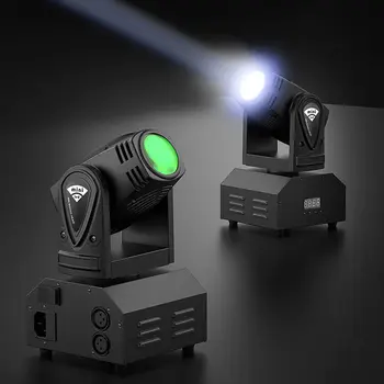 2шт 10 Вт Светодиодный Движущийся головной свет RGBW DMX512 Со звуком, активируемый Ведущим-ведомым, Автоматический Ход, вращающийся луч, Движущийся головной свет, DJ прожектор
