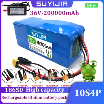 36V 18650 200000mAh Литиевая Аккумуляторная батарея Большой Емкости 10S4P для Электрического Велосипеда, Скутера, Электроинструмента, Встроенной BMS