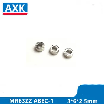 AXK 10шт MR63ZZ L-630ZZ 3x6x2,5 мм Радиальный шарикоподшипник Миниатюрный подшипник высокого качества MR63Z MR63