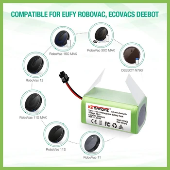 batería conga 1090 990 950 cecotec 14,4 V 4.0Ah литий-ионный аккумулятор для Ecovacs Deebot DN621 601/605 Eufy RoboVac 35C Panda i7 V710