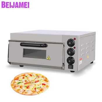 BEIJAMEI однослойная печь для пиццы 2 кВт, коммерческая кухонная печь для выпечки, тостер для хлеба, электрическая машина для приготовления пиццы и торта