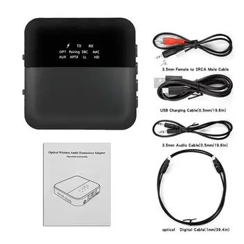 Bluetooth 5,0 Передатчик и приемник CSR8675 aptX LL HD 3,5 мм Aux RCA CSR8675 Стерео Беспроводной Адаптер Для Автомобильных наушников TV PC