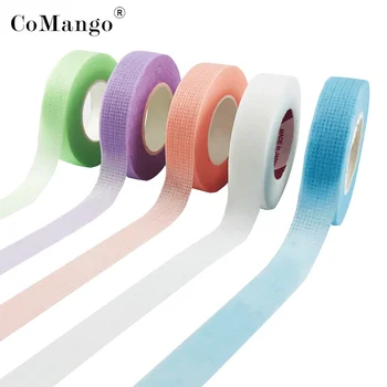 Comango 5 Рулонов красочных лент для наращивания ресниц, Мягкая медицинская Дышащая клейкая лента, резак для накладных ресниц, инструменты для макияжа
