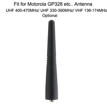 UHF 400-470 МГц/UHF 330-390 МГц/УКВ 136-174 МГц Короткая антенна длиной 9 см для Motorola GP338 GP328 GP3188 GP68 GP88 GP340 Радио