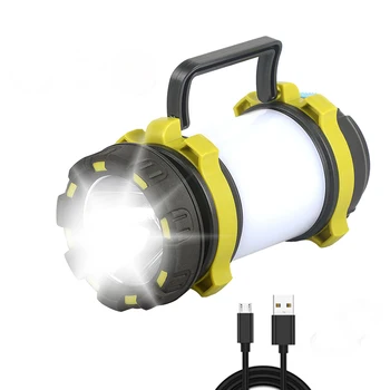 YY-260 Светодиодный фонарь для кемпинга, USB Перезаряжаемый фонарик, Прожектор с регулируемой яркостью, Powerbank, Аварийное зарядное устройство для сотового телефона, Походная рабочая лампа