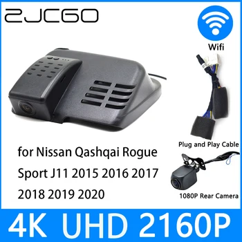ZJCGO Dash Cam 4K UHD 2160P Автомобильный Видеорегистратор DVR Ночного Видения для Nissan Qashqai Rogue Sport J11 2015 2016 2017 2018 2019 2020