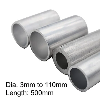 Алюминиевая трубка 6061 Наружный диаметр от 3 мм до 110 мм Длина 500 мм По индивидуальному заказу