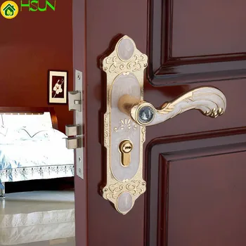 Европейский современный дверной замок для спальни, янтарно-белая дверная ручка из массива дерева, деревянный дверной замок, аппаратный замок