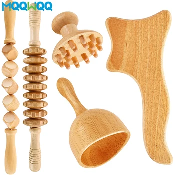 Инструменты для массажа Wood Therapy Профессиональный Полный Набор Деревянных Массажеров Maderotherapia для Коррекции фигуры, Антицеллюлитного Расслабления мышц