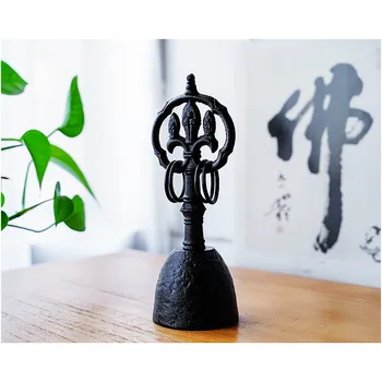 Колокольчик Будды оловянный стержень импортный ручной колокольчик для дома буддийские украшения чугунный настольный колокольчик разбуди Бога колокольчик