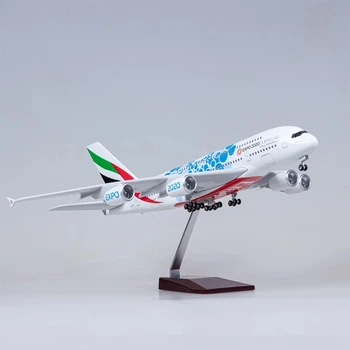 Модель в масштабе 45 см 1:160, Отлитая под давлением Emirates Expo 2020 DUBAIAUE Airlines Airbus A380, Коллекция Самолетов из смолы, Дисплей Для Детей