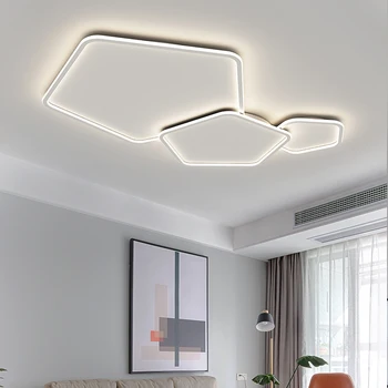 Новая Современная светодиодная люстра с дистанционным управлением для гостиной, спальни, столовой, потолочный светильник Kithchen, Белый креативный дизайнерский светильник