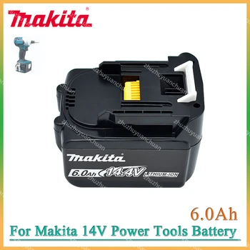 Оригинальный Литий-ионный Аккумулятор Makita 6000 мАч 14,4 В Для Электроинструментов Makita 14 В 6.0Ah Аккумуляторы BL1460 BL1430 1415 194066-1