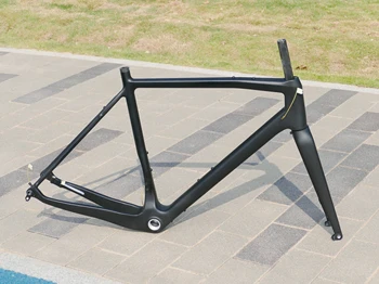 Полностью углеродный UD матовый гравийный велосипед bicyce с плоской рамой для крепления на оси, только рама BSA (без вилки)