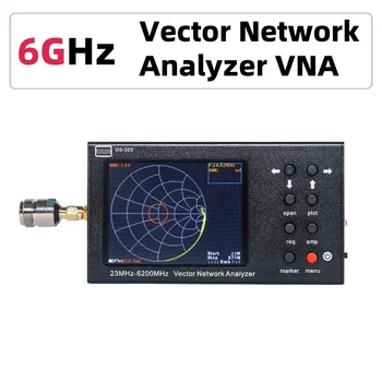 Портативный 3,2-дюймовый Векторный сетевой анализатор GS-320 VNA SWR 6G, Рефлектометр типа NanoVNA 23-6200 МГц, сенсорный экран
