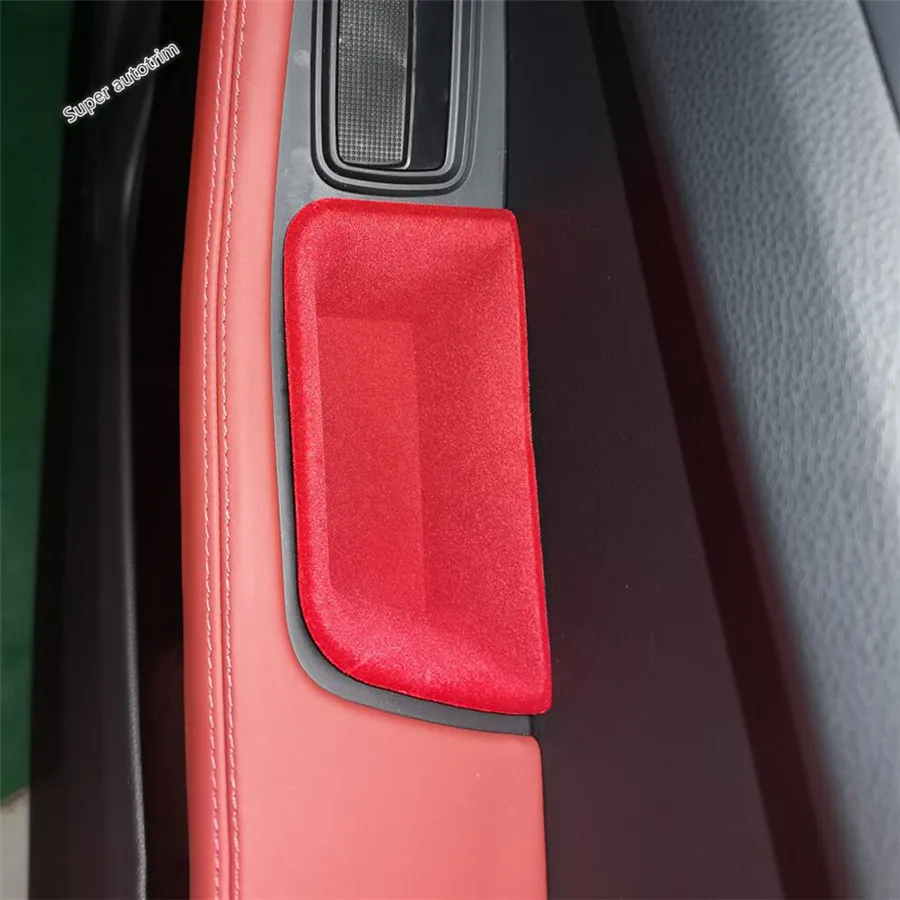 Автоаксессуары для Porsche Macan 2014-2023 Коробка для хранения передней двери/Центрального подлокотника, держатель для телефона, контейнер, лоток, Органайзер