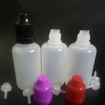 100 шт., пластиковая бутылка-капельница PE 30 мл, Пластиковая пустая бутылка для жидкости с защитными крышками для детей для жидкого геля для ногтей