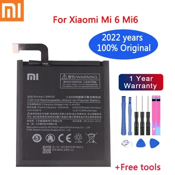 2022 года BM39 Xiaomi Оригинальный аккумулятор для телефона Xiaomi Mi 6 Mi6 3250 мАч аккумулятор большой емкости Бесплатные инструменты