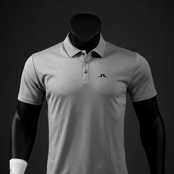 2023 Новые Летние Мужские Рубашки Для гольфа J LINDEBERG Golf Wear Повседневная Дышащая Мужская Футболка Поло Высокого Качества, Топы