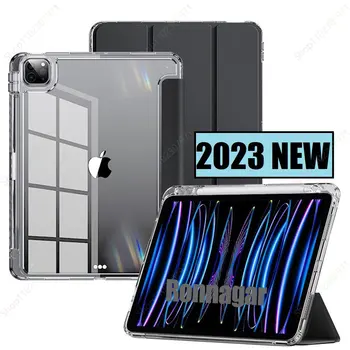 2023 Новый Акриловый Чехол для iPad Air 5-го поколения Case 2022/iPad Air 4-го Поколения Case 10,9 Дюймов iPad Air3 10,5 с Футляром для карандашей
