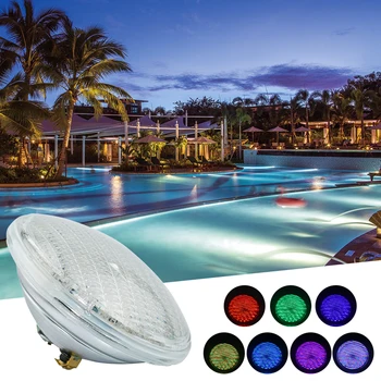 5 шт./лот, креативный светодиодный светильник для бассейна par 56, RGB, сменный цвет, водонепроницаемые светодиодные подводные фонари, яркость 24 ВТ45 Вт