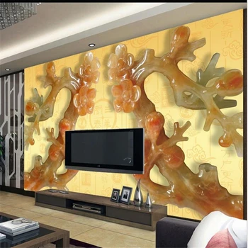 beibehang 3D обои для гостиной с телевизором, китайская большая видеостена, фрески для спальни, обои на заказ