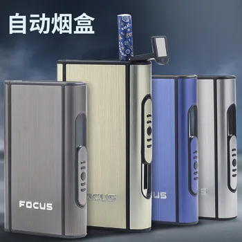 JOK JUK, автоматический портсигар емкостью 10 шт., металлическая мужская коробка для хранения сигарет, водонепроницаемые аксессуары для курения