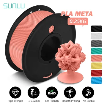 SUNLU 0,25 кг PLA META Filament 3D нить накаливания Мини катушка Высокая ликвидность Лучше для быстрой печати 3D принтер жесткий экологичный