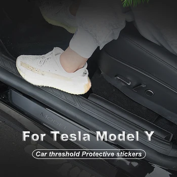 TPE Автомобильный порог, декоративная защитная наклейка, Защита окружающей среды, Автомобильные Аксессуары для интерьера Tesla Model Y