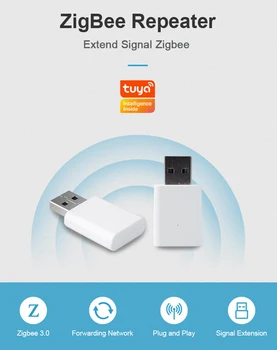 Tuya ZigBee 3,0 Ретранслятор сигнала USB Удлинитель Усилитель сигнала для Устройств Smart Life ZigBee2MQTT Gateway Hub Mesh Home Assistant