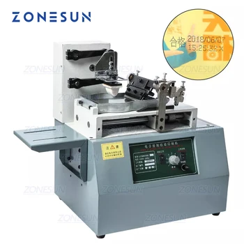 Автоматическая печатная машина для нанесения чернил ZONESUN, Электрическая Машина для кодирования даты производства, Пластиковая коробка для молока, бутылка для стекла