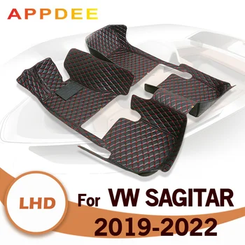 Автомобильные коврики для VW Volkswagen Sagitar 2019 2020 2021 2022 Пользовательские Автоматические накладки для Ног Автомобильный Ковер Аксессуары для интерьера