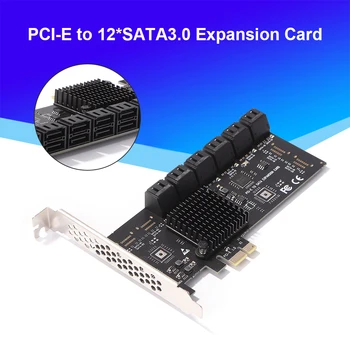 Адаптер PCIE SA3112J с 12 портами PCI-Express X1 на SATA 3.0 Карта расширения контроллера с высокой скоростью 6 Гбит/с для настольных КОМПЬЮТЕРОВ