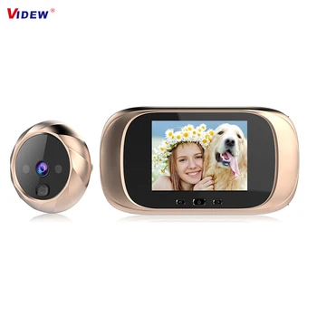 Видеокамера для просмотра в глазок Дверной звонок 2,8-дюймовый Видеодомофон с длительным режимом ожидания камера безопасности ночного видения HD