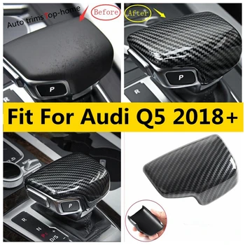 Для Audi Q5 2018 2019 2020 2021 2022, ручка переключения передач, наклейка, декор, отделка из углеродного волокна, аксессуары для интерьера