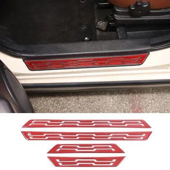Для Kia Soul AM 2009 2010 2011 2012 2013, защитная рамка для порога автомобиля из мягкого углеродного волокна, накладка, наклейка, автомобильные аксессуары