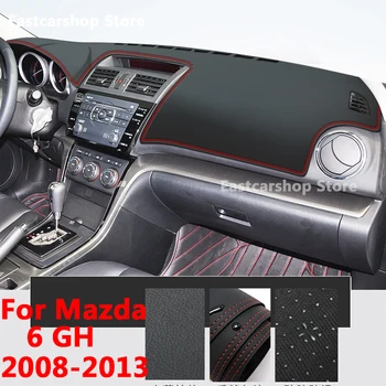 Для Mazda 6 GH 2013 2012 2011 Универсал Автомобильный кожаный коврик для приборной панели, накладка на заднее стекло, коврик для приборной панели, 2008 2009 2010