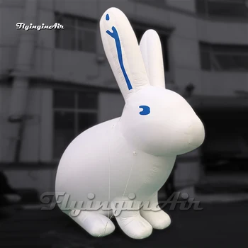 Имитация Большого Белого надувного кролика Воздушный шар Пасхальные украшения Воздушная модель кролика для мероприятия
