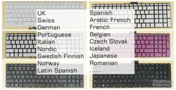 Итальянская Латинская Испанская Арабская Французская клавиатура для HP 15t-bs000 15t-bs100 15z-bw000 17-ak000 17-ar000 17-bs000 17-bs100 с подсветкой/Без